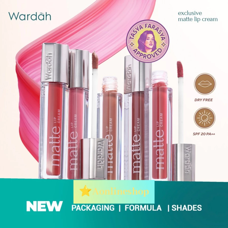 AS Wardah Lip Cream Exclusive Matte Cair Lipcream Warna Baru