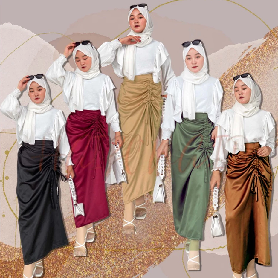 ROK SERUT SATIN # ROK WANITA # ROK CASUAL FLOWY# HANNA SKIRT# TAMARA SKIRT# KALLA SKIRT