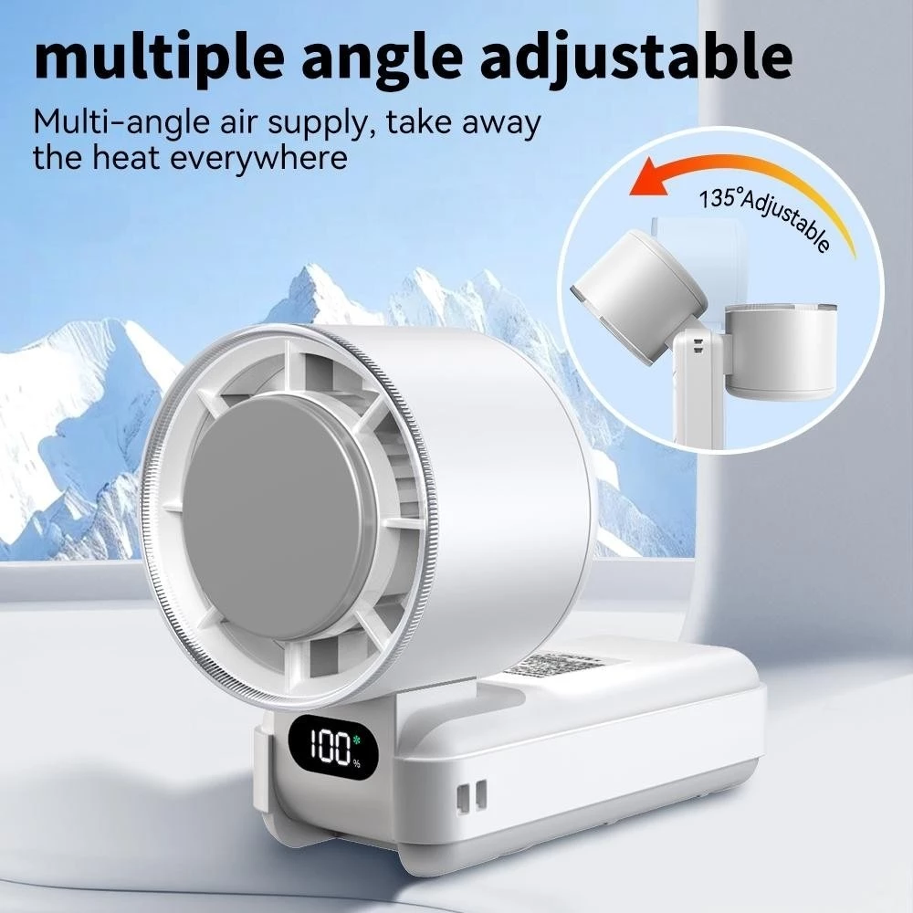 Kipas Angin Mini Portable Semikonduktor Turbo Kencang 18000RPM Baterai Tahan Lama