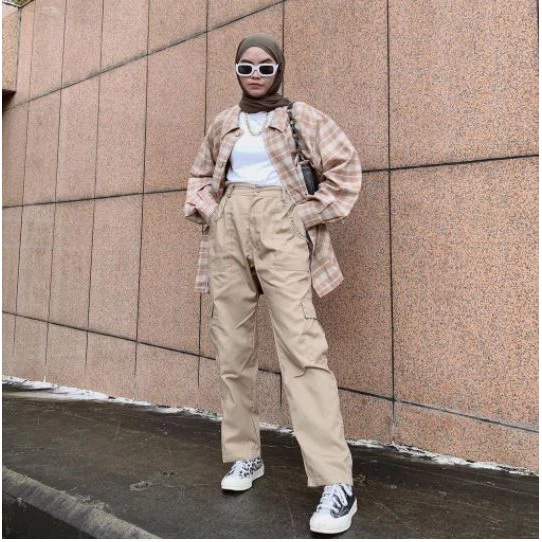 CELANA CARGO PRIA WANITA UNISEX | STACIE POCKET PANTS S-XXXXL | KARGO HIGHWAIST PREMIUM JUMBO
