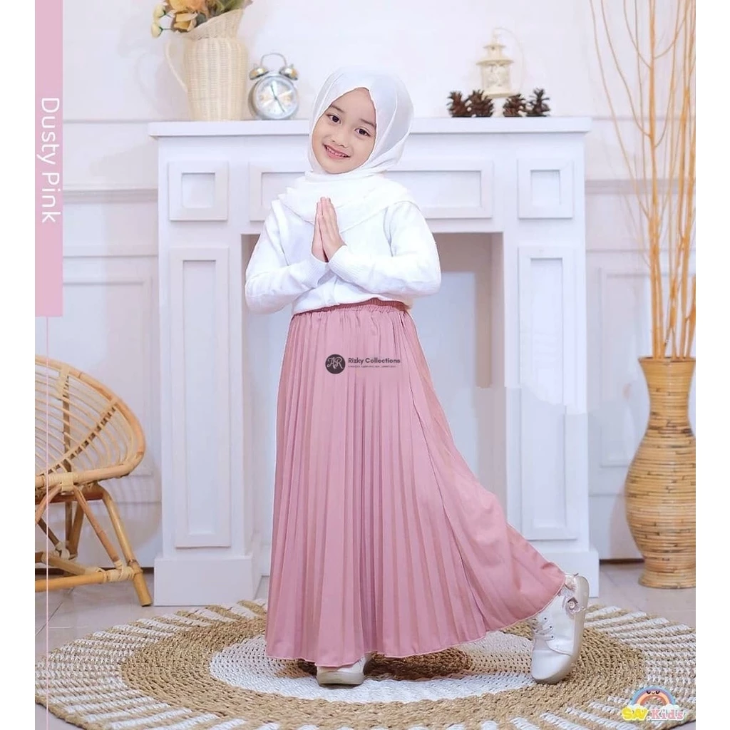 Rok Anak Tali Lonceng 4-12 tahun M L XL XXL TRENDY MASA KINI / ROK ANAK PLISKET TALI LONCENG / ROK ANAK PEREMPUAN / ROK ANAK REMAJA