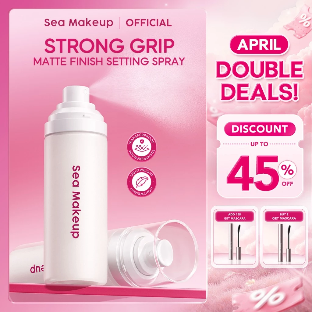 [FREE GIFT] Sea Makeup Lock It Matte Acne Setting Spray – Matte Setting Spray Make Up Tahan Lama, Flawless Finish, Tahan Keringat & Air